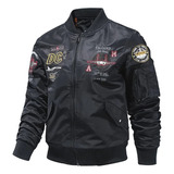 Jaqueta Militar Masculina Primavera Outono Estilo Piloto