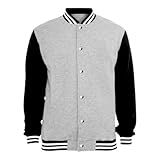 Jaqueta Moletom College Super Macia Masculina Feminina Cinza E Preto GG 