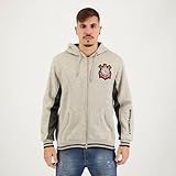 Jaqueta Moletom Corinthians Com Zíper Cinza