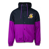 Jaqueta New Era Corta Vento Los Angeles Lakers Core Preto
