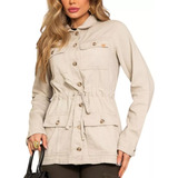 Jaqueta Parka De Sarja