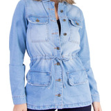 Jaqueta Parka Jeans Feminina Lady Rock