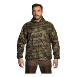 Jaqueta Pescaria Camuflada Impermeável Proteção Vento Chuva