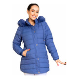 Jaqueta Puffer Alongada Acolchoada Parka Forrado Sobretudo