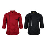 Jaqueta Retro Chef Uniforme Manga Longa Roupas De Cozinha