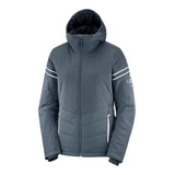 Jaqueta Salomon De Ski Edge Neve Impermeável Feminina Cinza