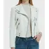 Jaqueta Slim Com Zíper Feminina Chique Elegance White