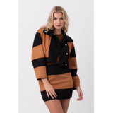 Jaqueta Suede Oversize Marrom