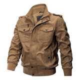Jaquetas Masculinas De Estilo Militar Com Zíper