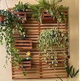 Jardim Vertical Madeira 60x80 Modular 1 Unid Horta Treliça