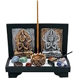 Jardim Zen Altar Buda Hindu Chakras Yoga Com Incensário