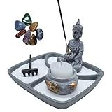 Jardim Zen Japonês Buda Hindu Meditando Com 7 Chakras Feng Shui