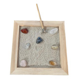 Jardim Zen Japonês Feng Shui Madeira Meditação Quadrado 15cm