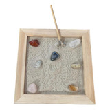 Jardim Zen Japonês Feng Shui Madeira Meditação Quadrado 15cm