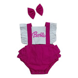 Jardineira Body Bebe Menina
