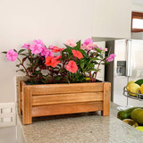 Jardineira De Madeira Ripada 40 X 16 Cm Alpe Aritana