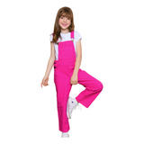 Jardineira Feminina Infantil Diversas Cores Meninas Aventura