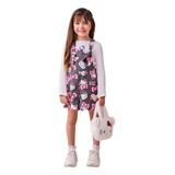 Jardineira Hello Kitty Lacinhos