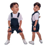 Jardineira Jeans Short Infantil