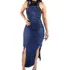 Jardineira Longa Jeans Moda Feminina Evangélica Midi Lycra