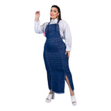 Jardineira Longa Plus Size