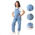 Jardineira Macacão Comprida Jeans Feminina Infantil Menina