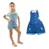 Jardineira Macaquinho Jeans Infantil Feminina Diva C/ Botão