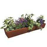 Jardineira Para Plantas 80cm Floreira De Polietileno Marrom