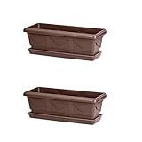 Jardineira Romano Nutriplan Vaso E Prato Tabaco 50cm Kit 2 Unidades