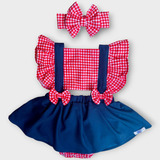 Jardineira Romper Body Bebe