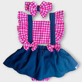 Jardineira Romper Body Bebe
