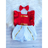 Jardineira Romper Body Bebe