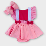 Jardineira Romper Body Bebe