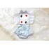 Jardineira Romper Com Faixa Infantil Body Conjunto Bebê