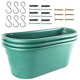 Jardineira Vaso 3 Floreiras De Parede Para Plantas Painel Jardim Vertical Horta Kit Com Ganchos E Parafusos Cor Ciano