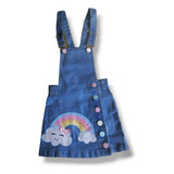 Jardineira Vestido Jeans Infantil