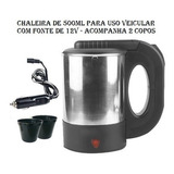Jarra 12v Carro Portátil Chaleira De Automóvel Em Aluminio Cor Preto
