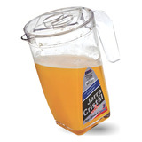 Jarra Acrílica Com Tampa Suco Água 2 L Acrílico Transparente Cor Cristal Transparente