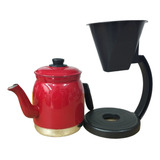 Jarra Aluminio 1400ml Suporte De Coador De Café