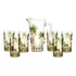 Jarra Com 6 Copos Wolff Palm Tree Handpaint De Cristal