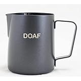 Jarra Cremeira Leiteira Pitcher Inox 350ml Com Marcação Interna De ML E OZ BLACK