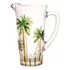 Jarra De Vidro 1,5l Palmeira Tree Handpaint Cristal Wolff