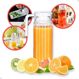 Jarra De Vidro 1 Litro Com Tampa Para Suco Chá Água Top