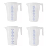 Jarra Graduada 5 Litros Polipropileno Transparente 4 Unid