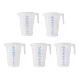 Jarra Graduada 5 Litros Polipropileno Transparente 5 Unid