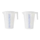 Jarra Graduada 5 Litros Polipropileno Transparente Kit 2 Pçs