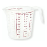 Jarra Medidora Graduada 1 Litro Com Alça De Plástico 1000 Ml