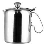 Jarra Para Água Suco Inox Leiteira Com Tampa 600ml