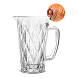 Jarra Vidro 1 2 Litro Suco Agua Modelo Diamante Transparente