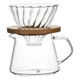 Jarro Com Suporte Coador Em Vidro Para Café 600ml